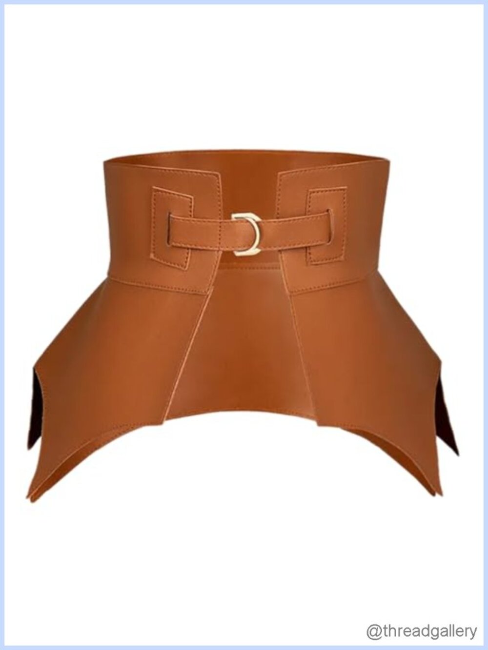 Faux Leather Ruffle Edge Waist Belt Heart Buckle Adjustable Vintage Corset